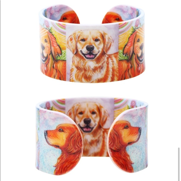NWT Golden Retriever Dog Bracelet Cuff - Picture 7 of 9